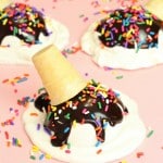 Mini Melted Cone Ice Cream Cakes!