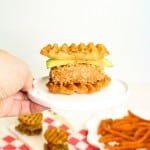 Easy To Make Waffle Fry Chicken Bites & Sweet Potato Fries Dip!