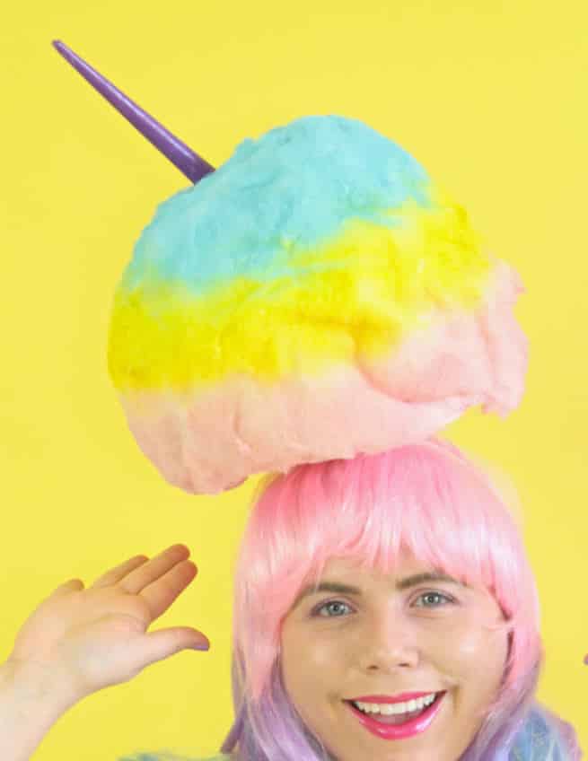 DIY-Rainbow-Cotton-Candy-Costume-For-Women-Hat