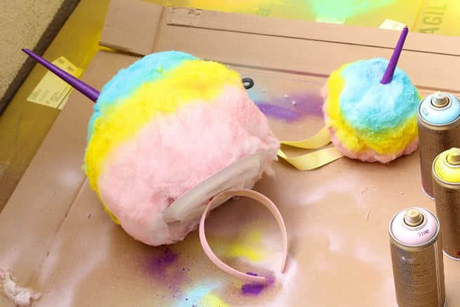 DIY-Rainbow-Cotton-Candy-Ladies-costume-Spray-Paint