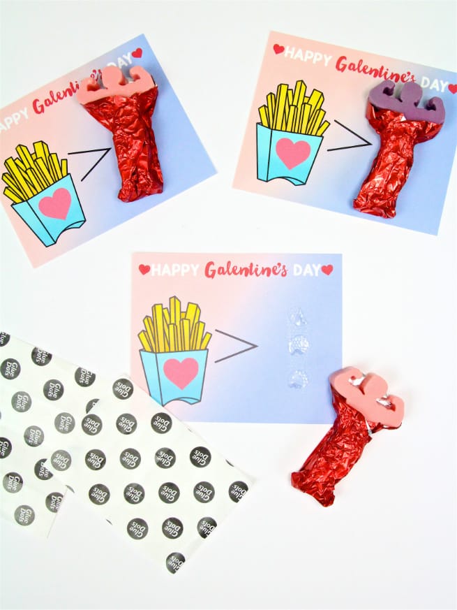 DIY Fries Before Guys Card with Chocolate Man Candy