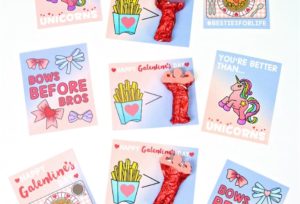 Cute Printable Galentine's Day Cards & DIY Chocolate Man Candy!