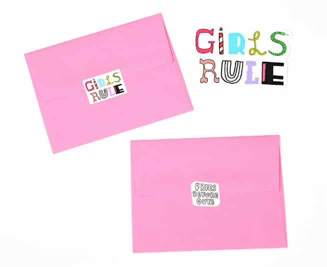 Galentine's Day Card Pink Envelopes