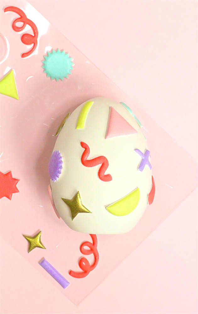 Pastel Geo & Squiggle Retro Ceramic Easter Eggs Step 1