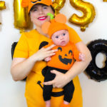 5 Minute DIY Mickey Pumpkin Mommy & Me Costume!