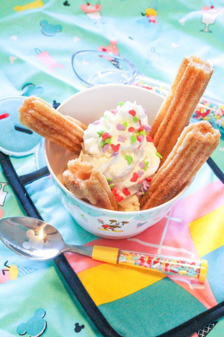 Disney Churro Sundae For National Ice Cream Day!