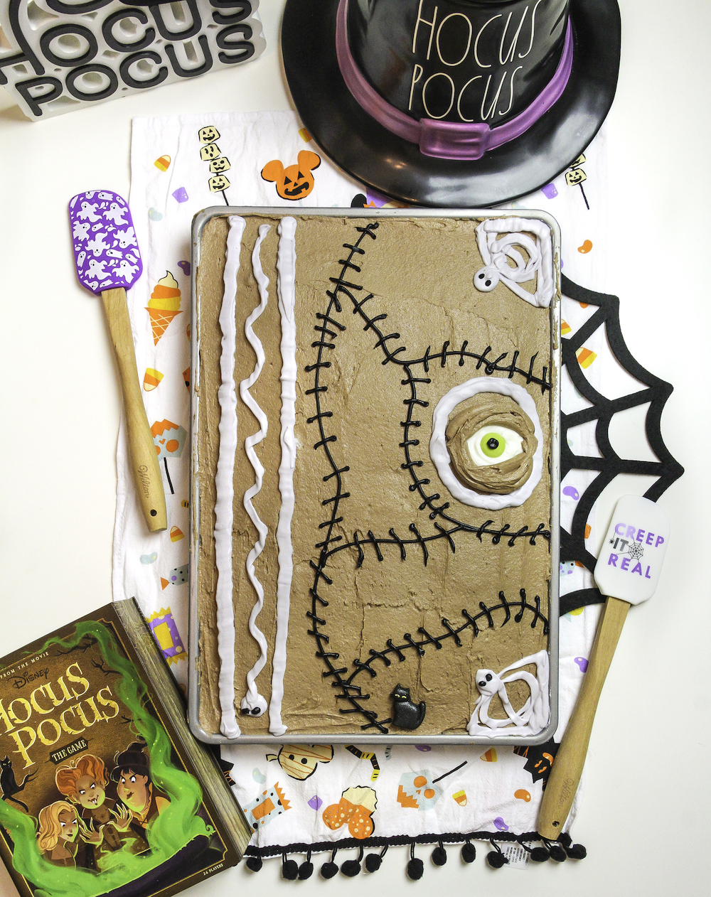 Hocus Pocus Spell Book Sheet Cake! - Brite and Bubbly