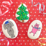 Gerald Elephant and Piggie Christmas Rock Art!