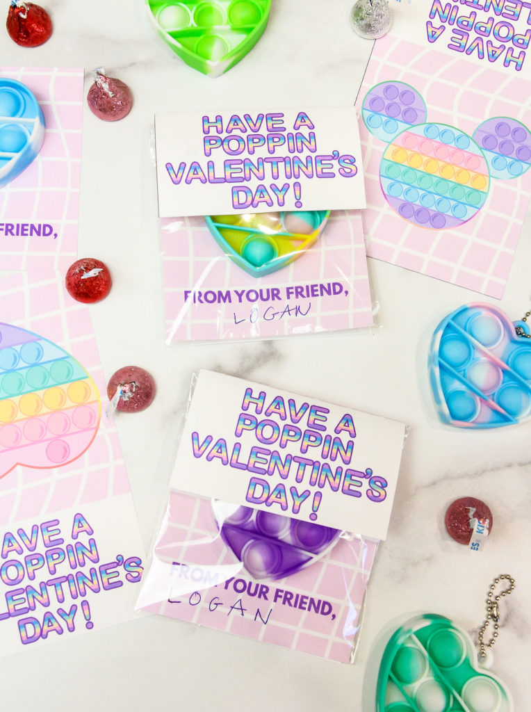 Pop it Game Printable Valentines