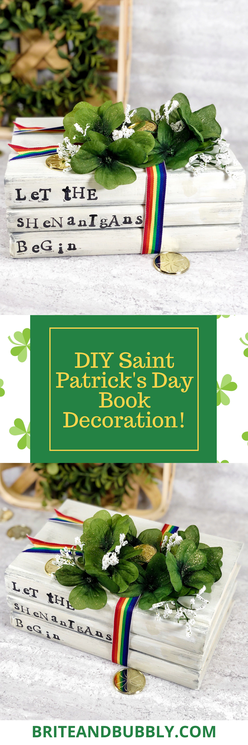 DIY Saint Patricks Day Book Pin