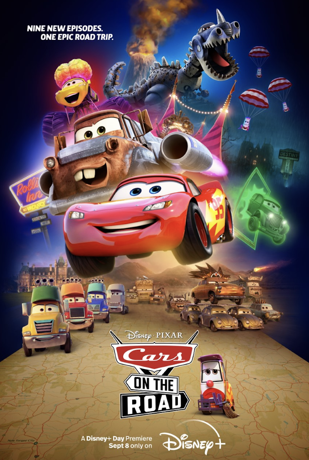 CARS ON THE ROAD POSTER
