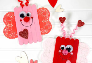Dollar Store DIY - Love Bug Craft Stick Valentine!