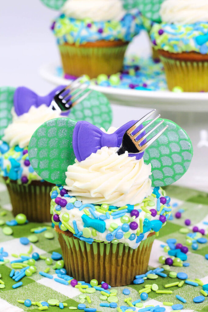 The Little Mermaid Themed Cupcakes